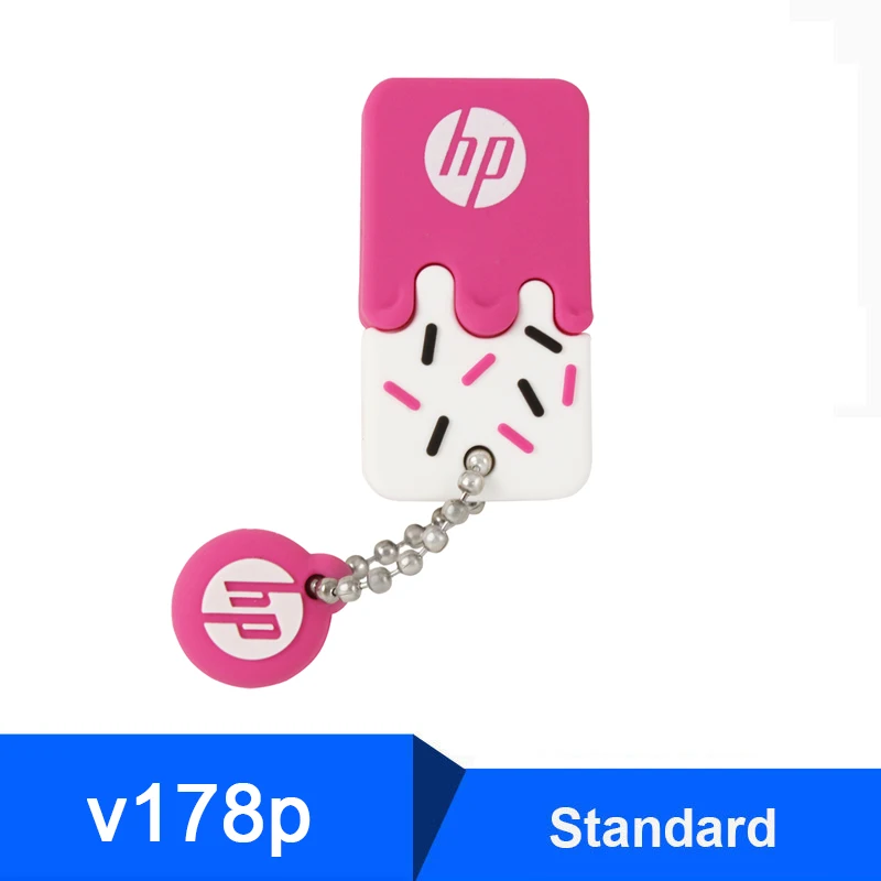 hp USB флеш-накопитель 64 ГБ силиконовая Флешка с DJ OTG type C Cle USB диск на ключ мини USB Флешка 32 Гб 16 Гб - Цвет: V178P-Standard