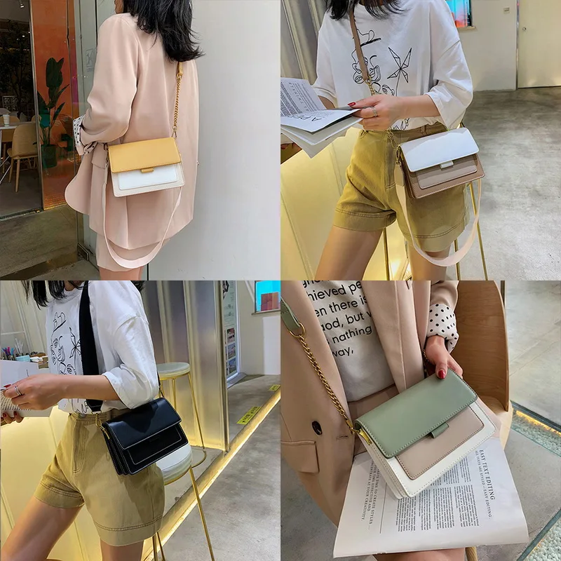 women bag Women's handbag single shoulder adjustable crossbody strap metal small square bolso mujer | Багаж и сумки