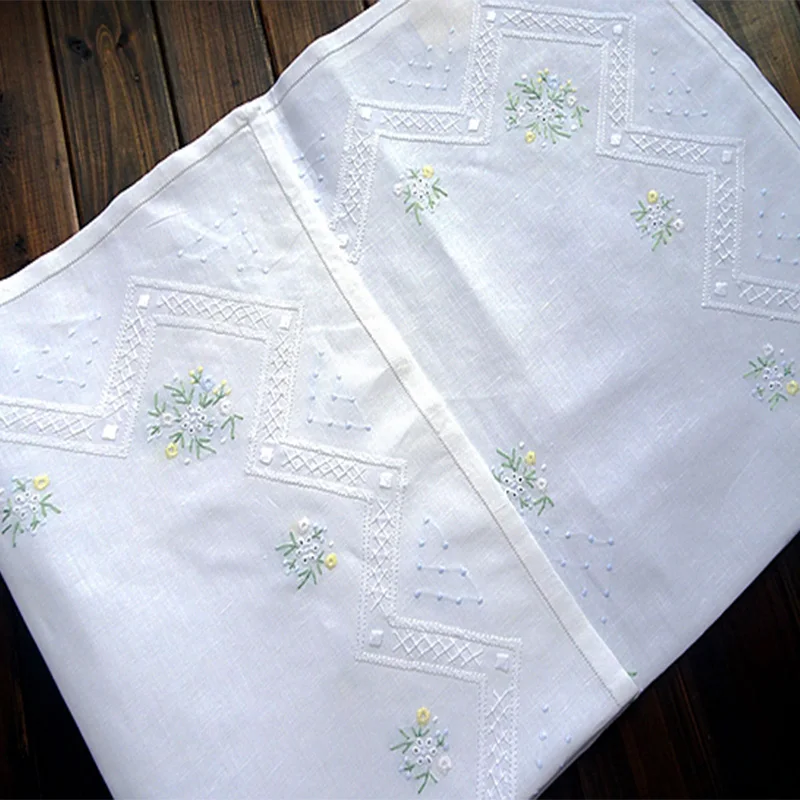 

Популярная хлопковая скатерть ручной работы с вышивкой 85 см, коврик, тканевый коврик, подставка для чашки и кастрюли, подставка под стаканы, ...