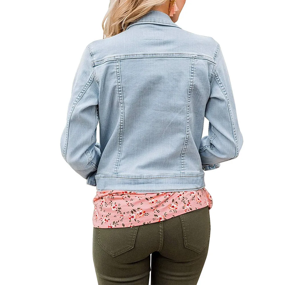 Женская джинсовая куртка Классическая винтажная весенне-осенняя женские джинсы