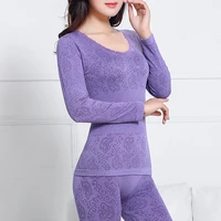 lace thermal underwear sexy ladies clothes warm winter print seamless antibacterial intimates elastic women shaped sets