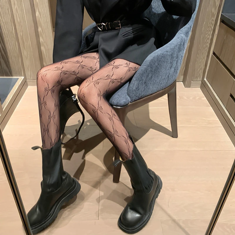 

Женские колготки в сеточку, сетчатые нейлоновые прозрачные женские Чулочные изделия, винтажные колготки в японском стиле, черные колготки ...