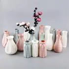 Креативная простая керамическая пластиковая ваза, домашняя Скандинавская гостиная, современное домашнее украшение, маленькая свежая ваза