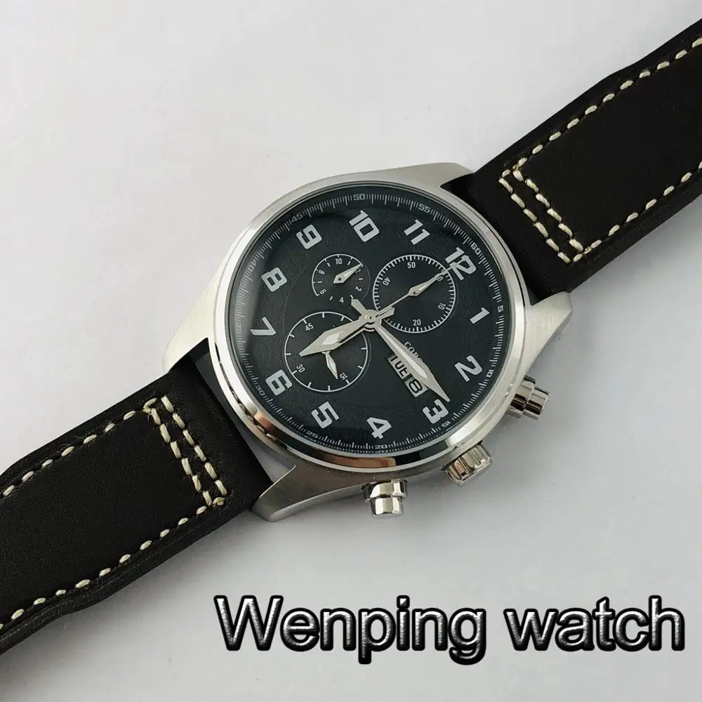 Мужские кварцевые часы с хронографом 41 мм | Наручные