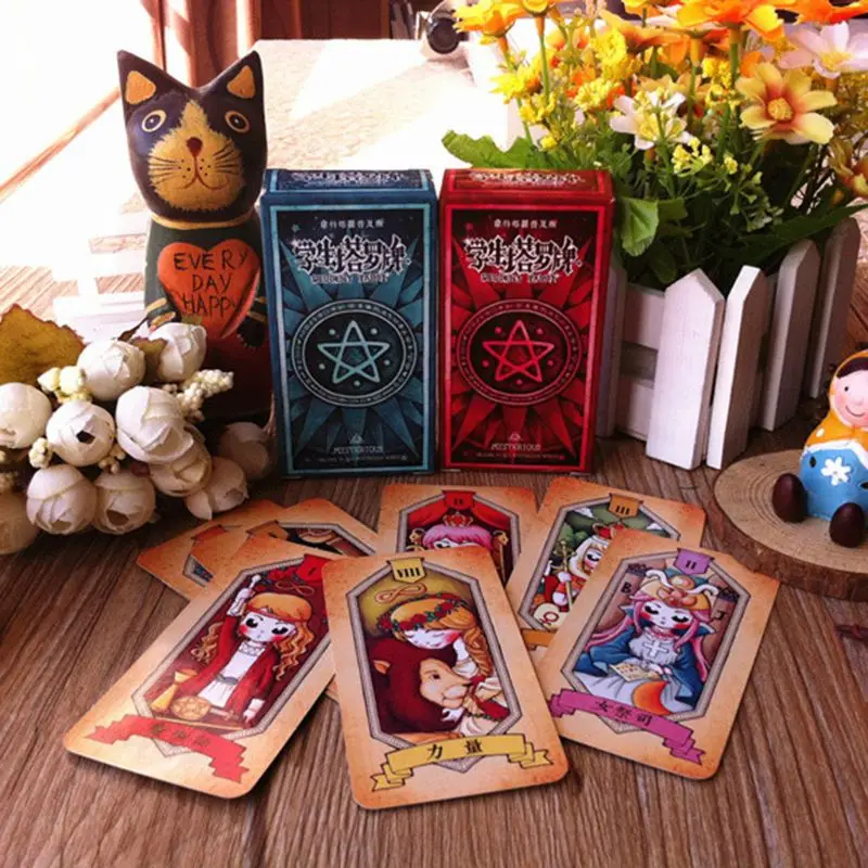 

Student Tarot Cards Deck with Guidebook Mysterious Divination Astrology Board Game Oracle Playing Card