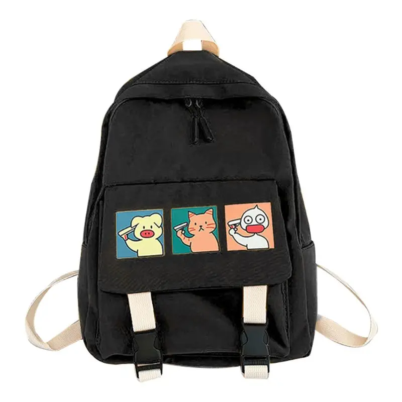 

Cartoon Rucksack Nylon Backpack School Bag Casual College Daypack for Teenager New 2021