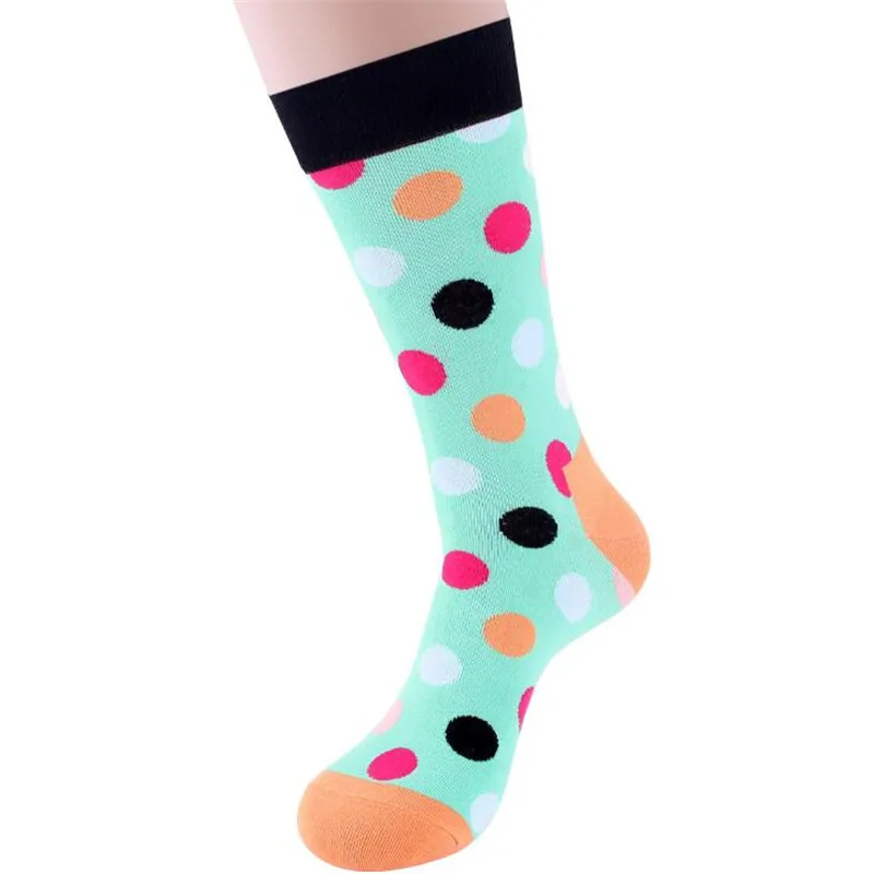 Носки мужские длинные в горошек для скейтборда цветные весна-лето-осень 1 пара |