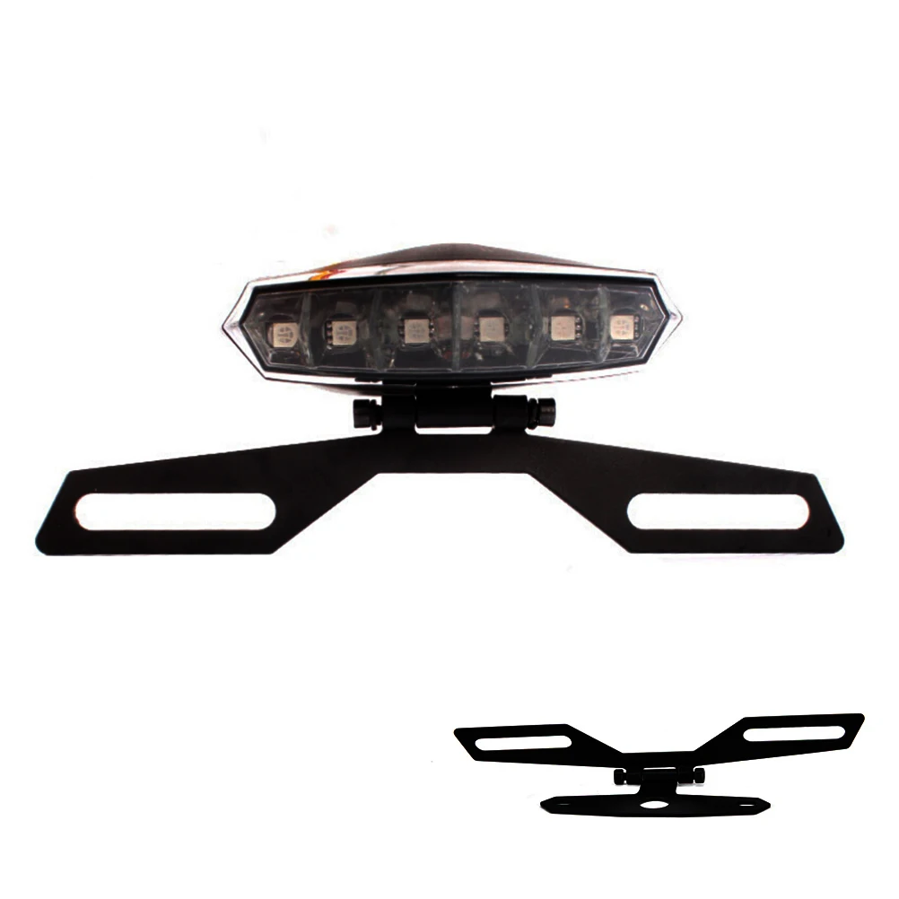 

2017 Adjustable Folding Motorcycle License Plate Holder Tail Light Bracket Mount Support Black color