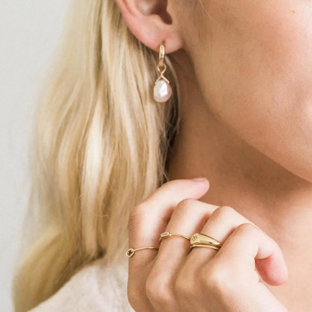 Модные длинные жемчужные серьги в стиле ретро барокко элегантные креативные