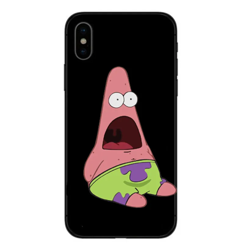 SpongeBobs Квадратные Штаны Губка Bobs лучший друг черный ТПУ Мягкий силиконовый чехол для телефона для iphone 11ProMax X XR XMax 8Plus 7 6 5