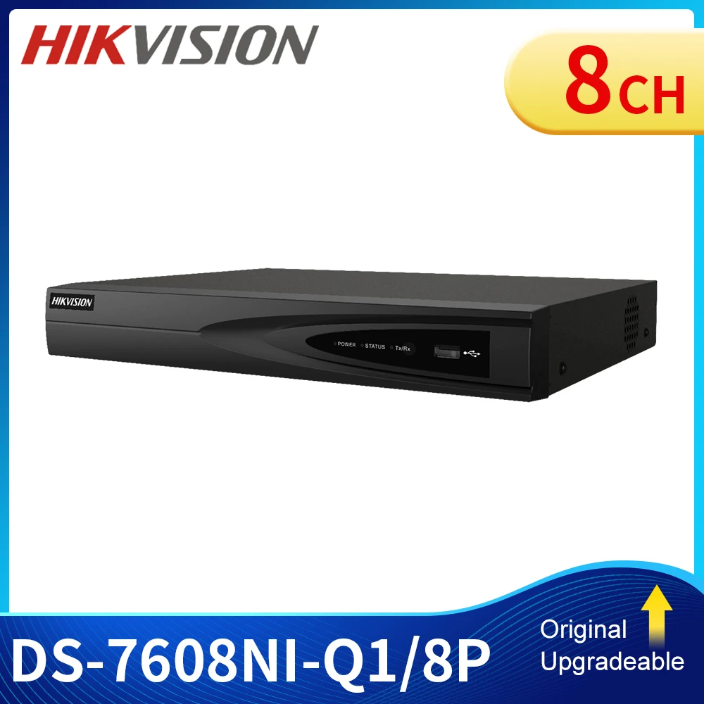 

Original Hik Network Video recorder for IPC NVR 8 POE 1SATA Hik-Connect H.265+ DS-7608NI-Q1/8P