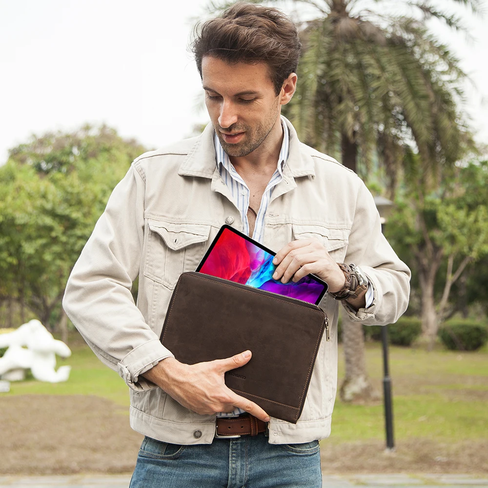 Новинка 2021 M1 Pro 11 Футляр для карт чехол iPad 2020 Air 4/3/2 10 9 &quot10 5 ཆ.2 дюйма нубук кожа портфель планшет Ca|Чехлы