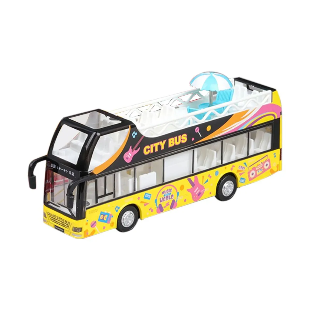 Модель игрушечного автобуса для путешествий двухслойный экскурсионный автобус R