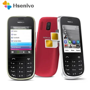 nokia asha 202 refurbished original asha 202 unlocked phone 2 42 0mp dual sim card gsmwcdma 2g phone free shipping free global shipping