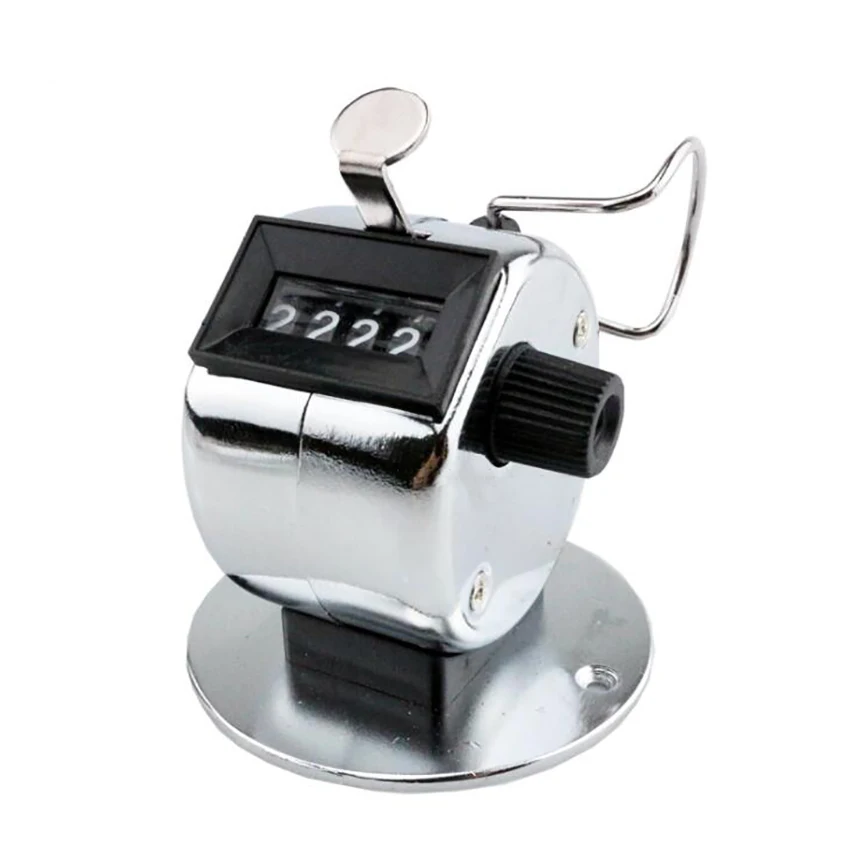 

Настольный ручной счетчик с металлическим основанием 4 цифры 0-9999 механические счетчики ручной шаг Нажмите Счетчик число счетчика для Вязан...