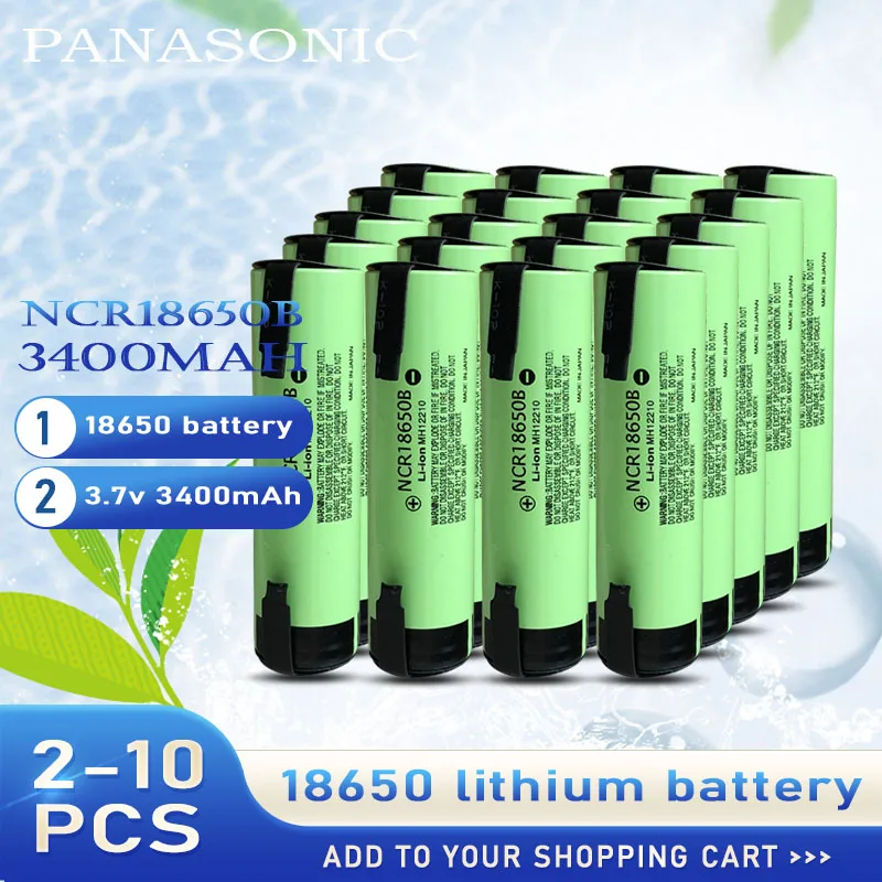 Литиевая аккумуляторная батарея Panasonic NCR18650B 3 7 в 3400 мАч 18650|Перезаряжаемые