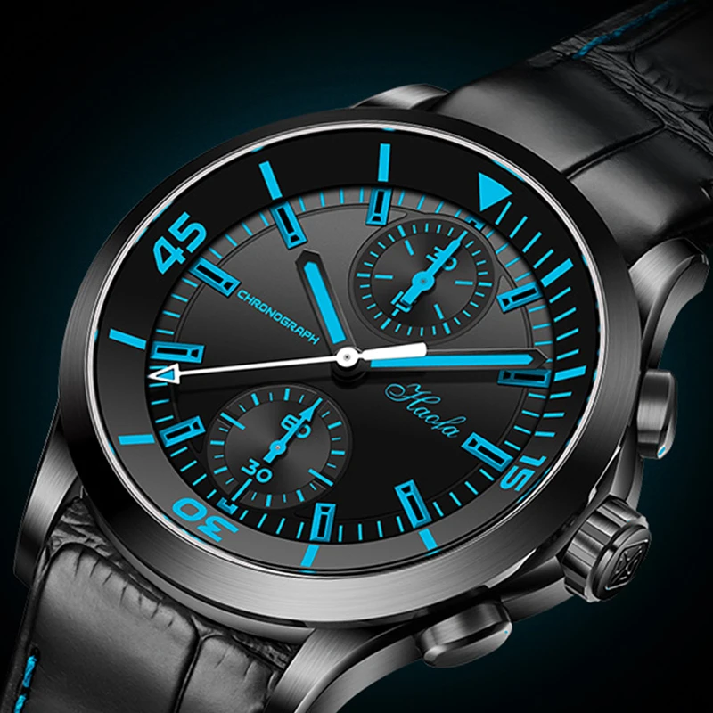 Haofa автоматические часы для мужчин с хронографом наручные 5 бар