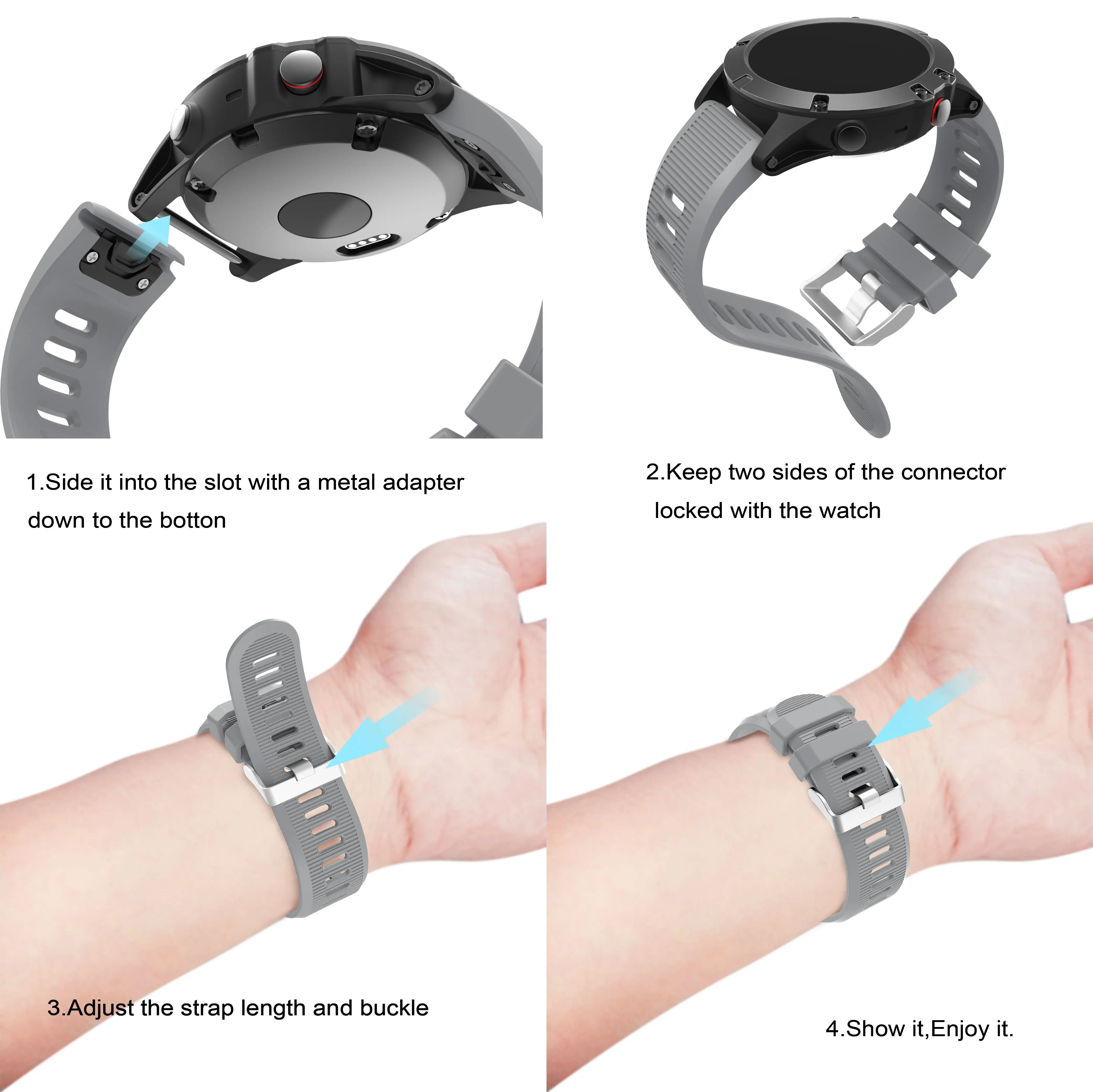 Yayuu полосы для Garmin Fenix 5X/5X Plus/Fenix 3/3 HR сменный ремешок для часов быстросъемный ремешок силиконовый водонепроницаемый браслет
