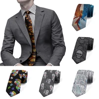 fashion mens casual tie animal pattern funny necktie daily wear shirt accessories for party 8cm width polyester slim neck ties