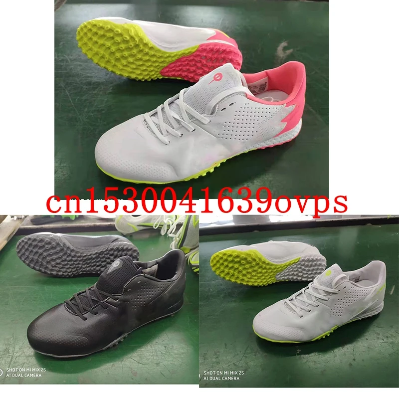 

Chaussures de football SUperFlys TF pour hommes, crampons basses à cheville, blanc et noir, 2021