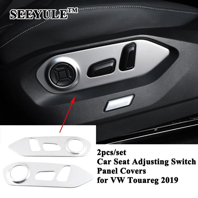 

2 шт./компл. SEEYULE панель переключателя регулировки сидений автомобиля декоративная отделка наклейка Аксессуары для Volkswagen VW Touareg 2019 2020