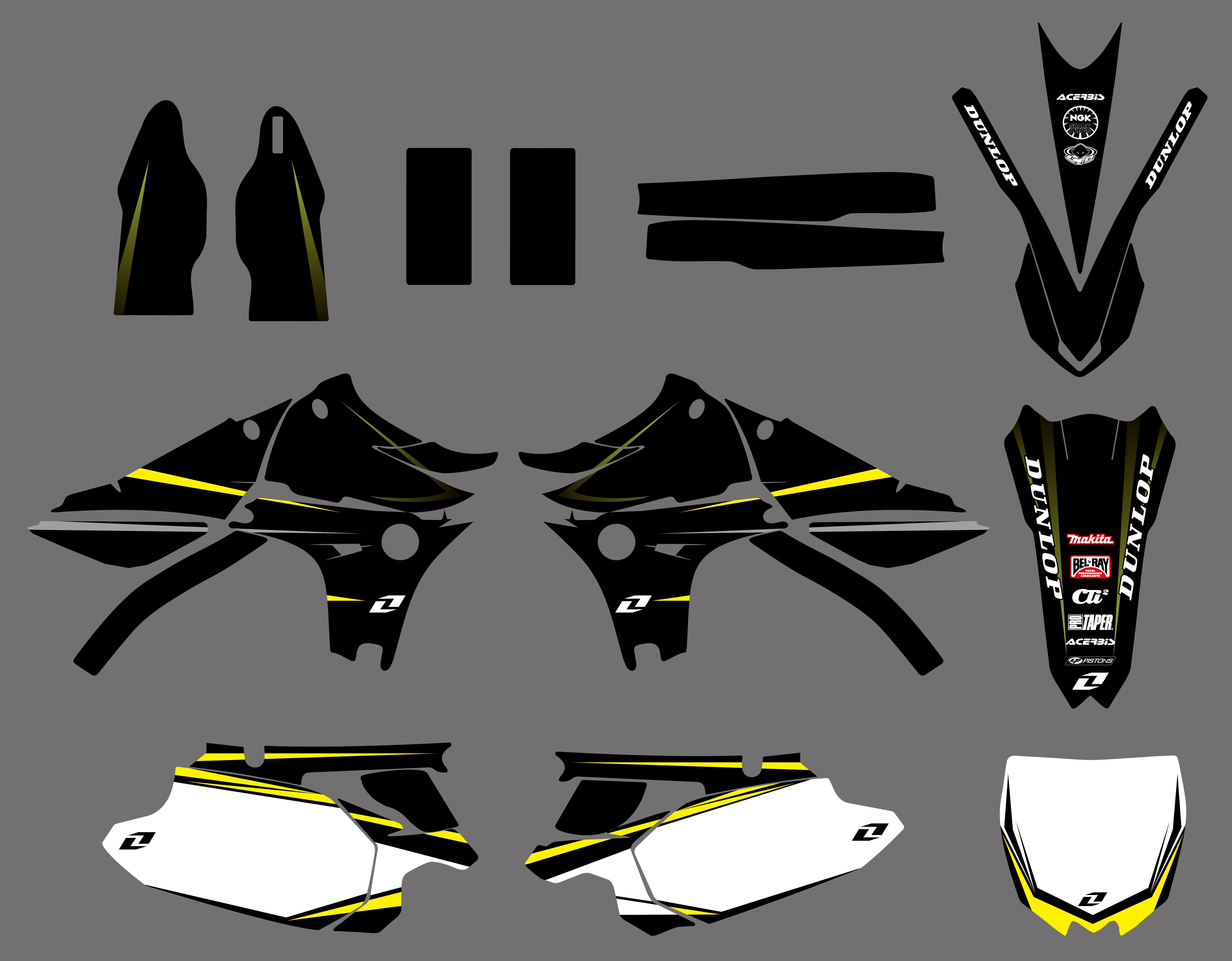 Мотоциклетный новый стиль графический фон наклейка комплект для Yamaha YZ450F YZF450 YZ 450F