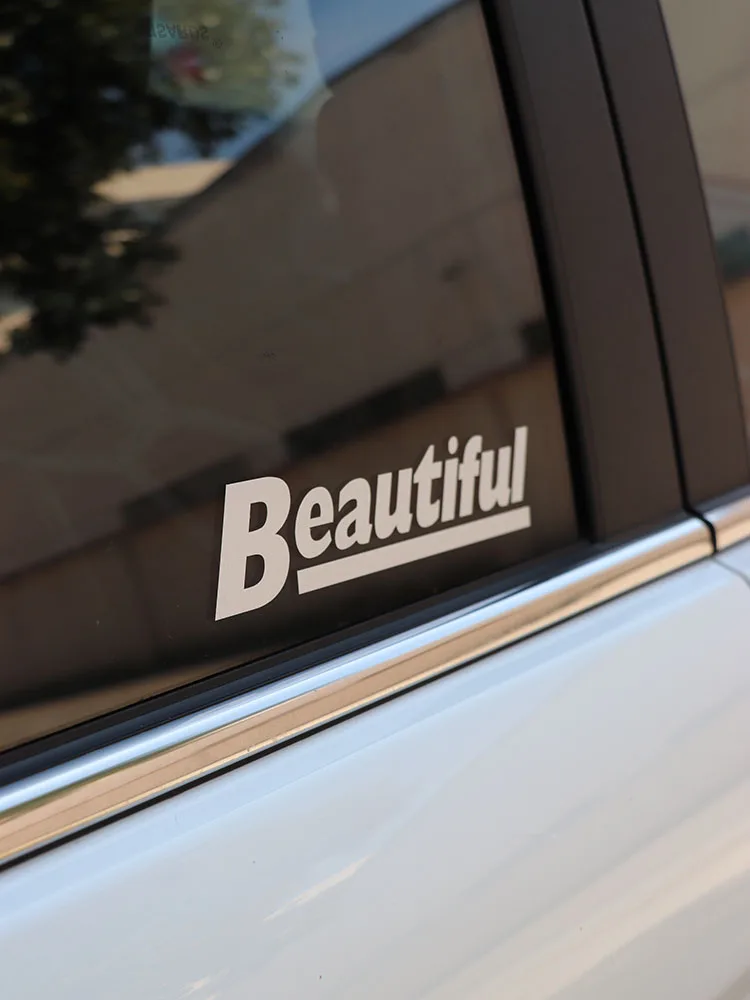 

ZTTZDY 17.5CM*4CM Reflective Beautiful Vinyl Car Window Sticker Decal Black Silver ZJ2-0174