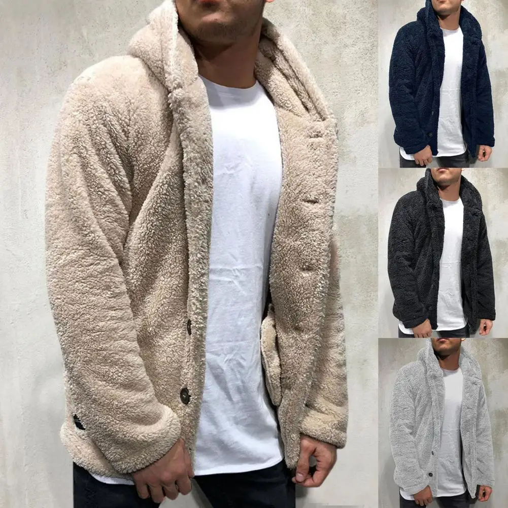 Warm Cardigan Popular Soft Fluffy Fleece Fluffy Fleece Hooded Coat for Cold Weather  Hooded Coat  Casual Coat