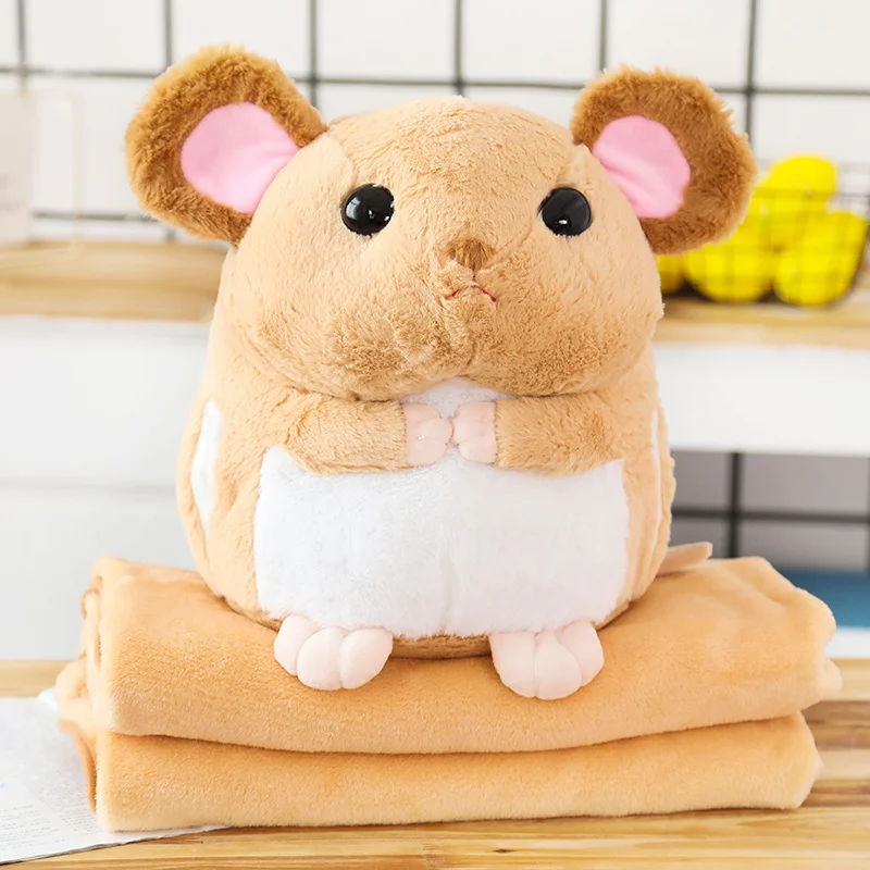 40 см Kawaii кукла мышка Подушка Одеяло мягкие теплые мыши плюшевые игрушки хомяк