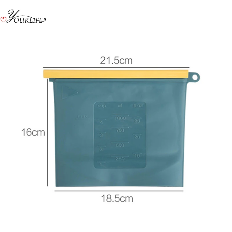 Многоразовые пищевые силиконовые пакеты OYOURLIFE кухонный холодильник овощи фрукты