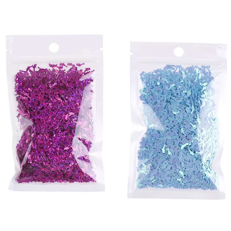 

20g/bag 2*7mm Dolphin Sequins Glitters Particles Accessories Nail Art DIY Supply