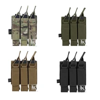 krydex for mp5 mp7 kriss triple magazine pouch tactical modular molle triple open top smg mag pouch carrier for airsoft hunting