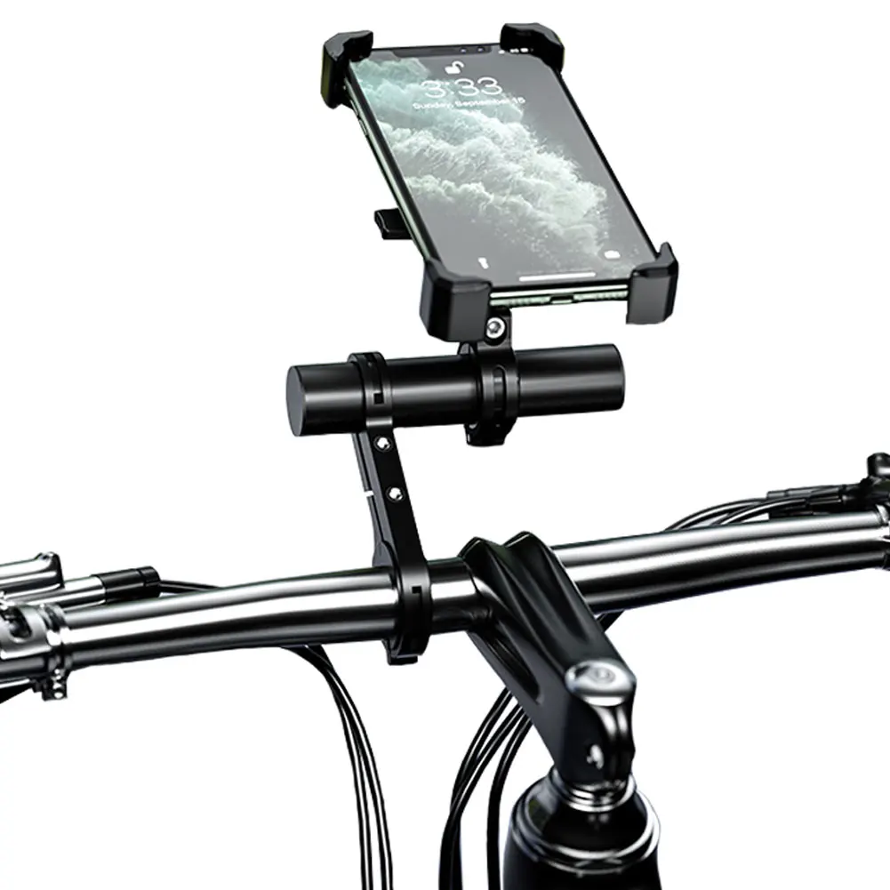 

10/20cm Bicycle Extension Stand Single/Double Pole Multi-Function Alloy Bike Bracket Car Light Code Table Extension Bracket
