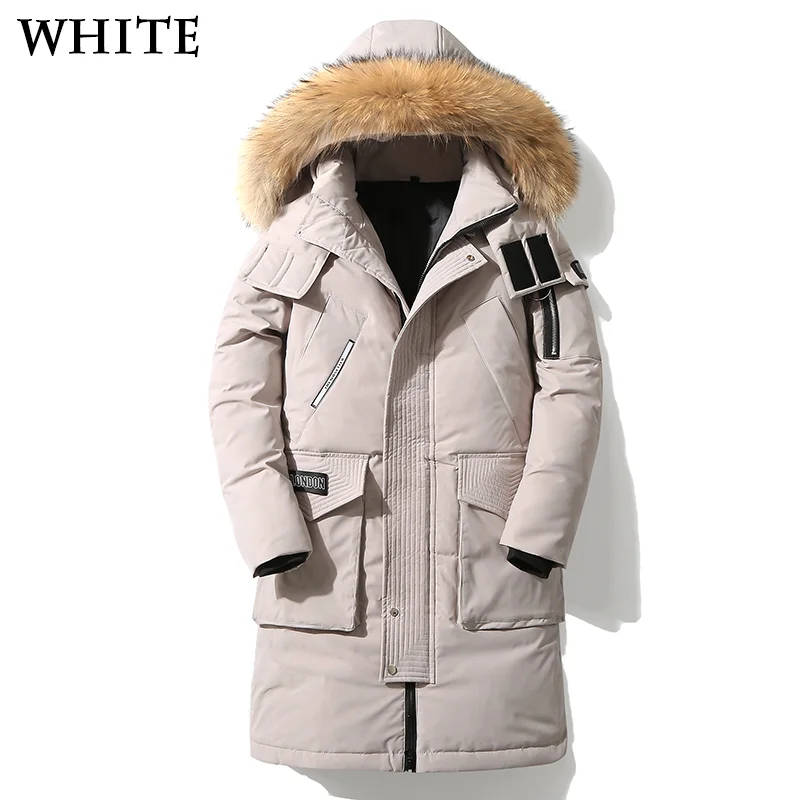 90%Down Jackets new winter men's down jacket high quality Detachable Fur Collar male's jackets thick warm Outdoor windproof