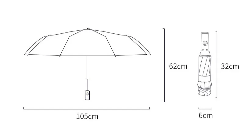 Зонт Автоматический с защитой от дождя и ветра для мужчин женщин | Дом сад