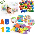 Детские Игрушки для ванны, игрушки для мытья, игрушки в виде животных, мягкий резиновый поплавок, игрушки со звуком для малышей, детский сад, наклейки из ЭВА WYW