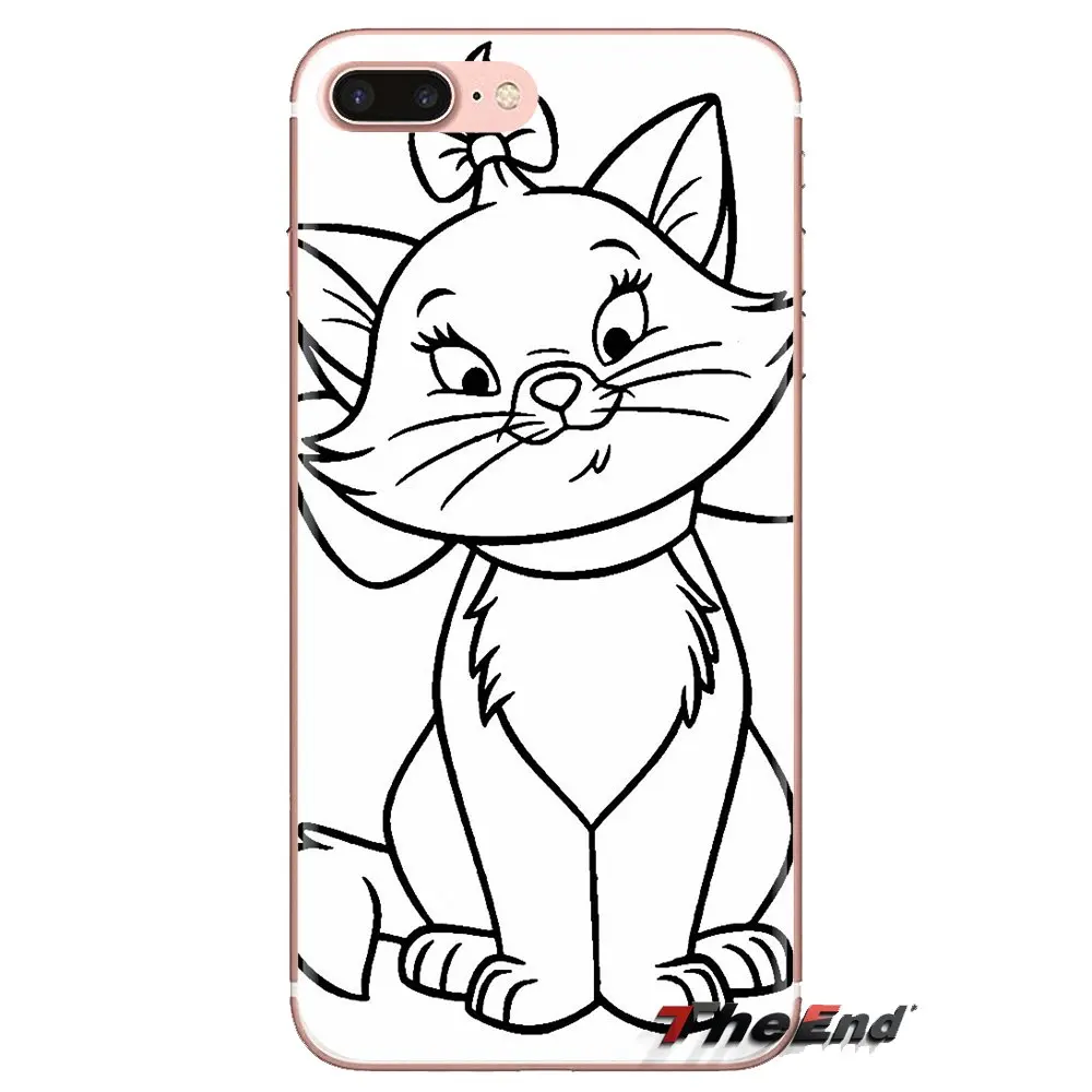 Для samsung Galaxy S2 S3 S4 S5 MINI S6 S7 edge S8 S9 Plus Note 2 3 4 5 8 Coque Fundas TPU Чехлы розовые marie aristocats Cat |