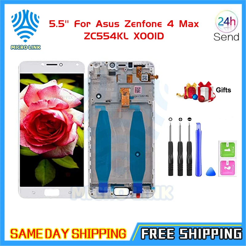 

Оригинальный ЖК-дисплей 5,5 ''для Asus Zenfone 4 Max ZC554KL, сенсорный экран, дигитайзер, запасные части ZenFone 4 Max ZC554KL X001D