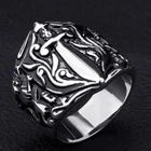 Классическое высококачественное металлическое модное мужское кольцо с крестом мечом рыцарем Властителем ювелирные изделия