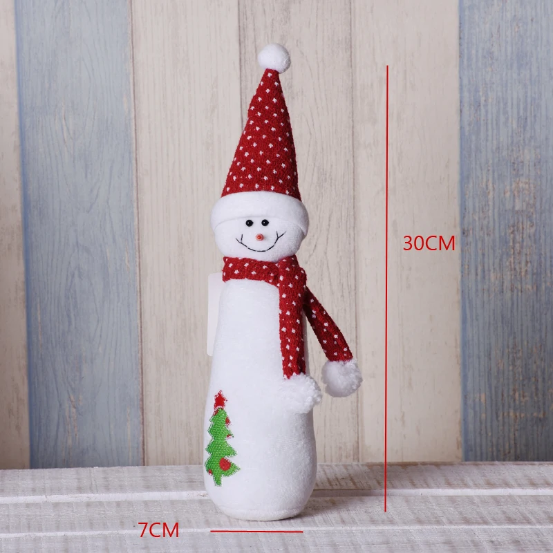 snowman260 Большие размеры Рождественские куклы выдвижной Санта-Клаус снеговик лося игрушки рождественские фигурки Рождественский подарок для ребенка красный орнамент с рождественской елкой - Цвет: snowman260