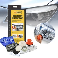 car headlight lens restoration kit polish cleaning kit with drill pin diy headlight haze discoloration repair set