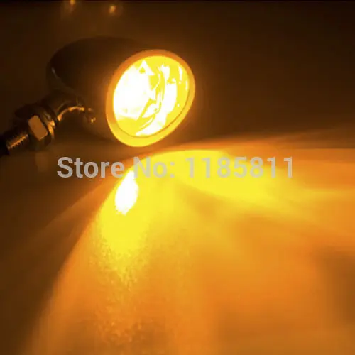 Пара универсальные мотоциклетные хромированные световые указатели поворота для