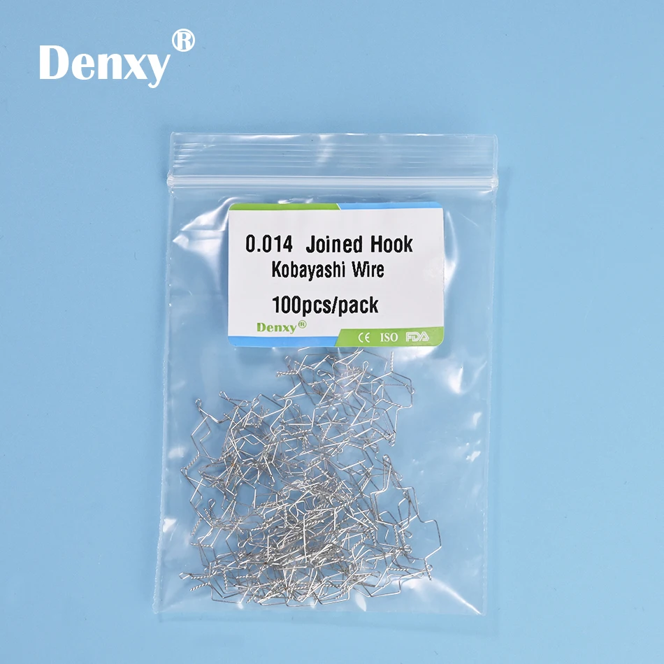 Denxy 500 шт. ортодонтическая проволока Kobayashi соединяющийся крючок