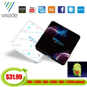 Android TV BOX 4 Гб + 32 ГБ Декодер каналов кабельного телевидения компьютерной приставки к телевизору Android 9,0 TV-BOX медиаплеер HD 4K Поддержка Google Netflix Youtube IP TV box smart box