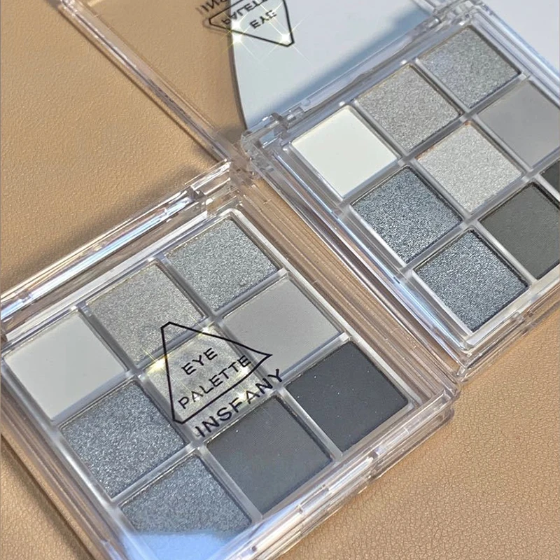 

1 Box Fashion Waterproof Smoky Eyeshadow Palette 9 Colors Decaying City Bead Matte Granny Grey Makeup Plate MakeUp Cosmetics