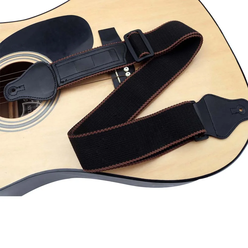 

Electric Guitar Strap with Plectrums Picks for Folk Guitarra Bass Belt with Picks Holder Stringed Instrument Parts