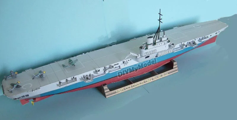 DIYMyModeI-rompecabezas de USS Saratoga DIY, modelo de papel artesanal, hecho a mano juguete, regalo, utillaje de pel&iacute;cula-1