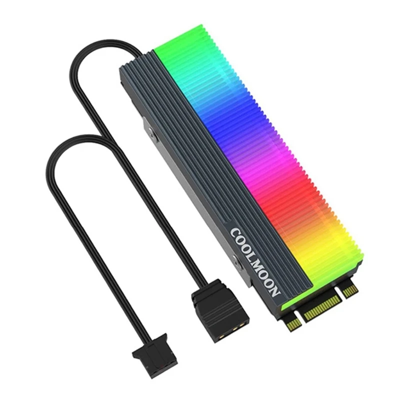 

COOLMOON CM-M73S M.2 SSD Heatsink Cooler 2280 ARGB Solid State Disk Radiator 32CA