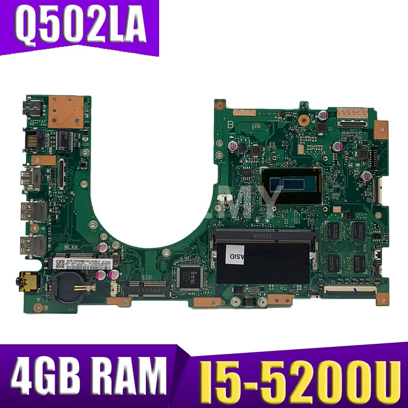 Akemy Q502LAB Q502L материнская плата для ноутбука с I5 5200U 4GB RAM ASUS Q502LA плата|Материнские