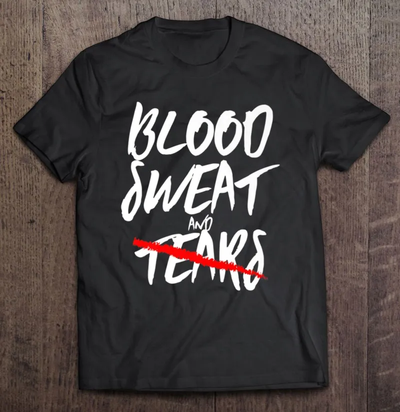 Футболка мужская с принтом крови пота без слез для фитнеса и тренировок|Футболки